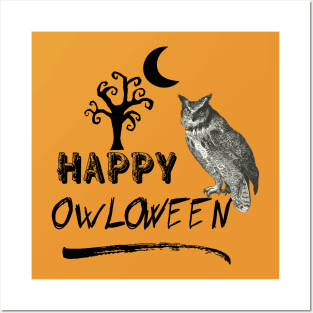 Halloween Owl Posters and Art